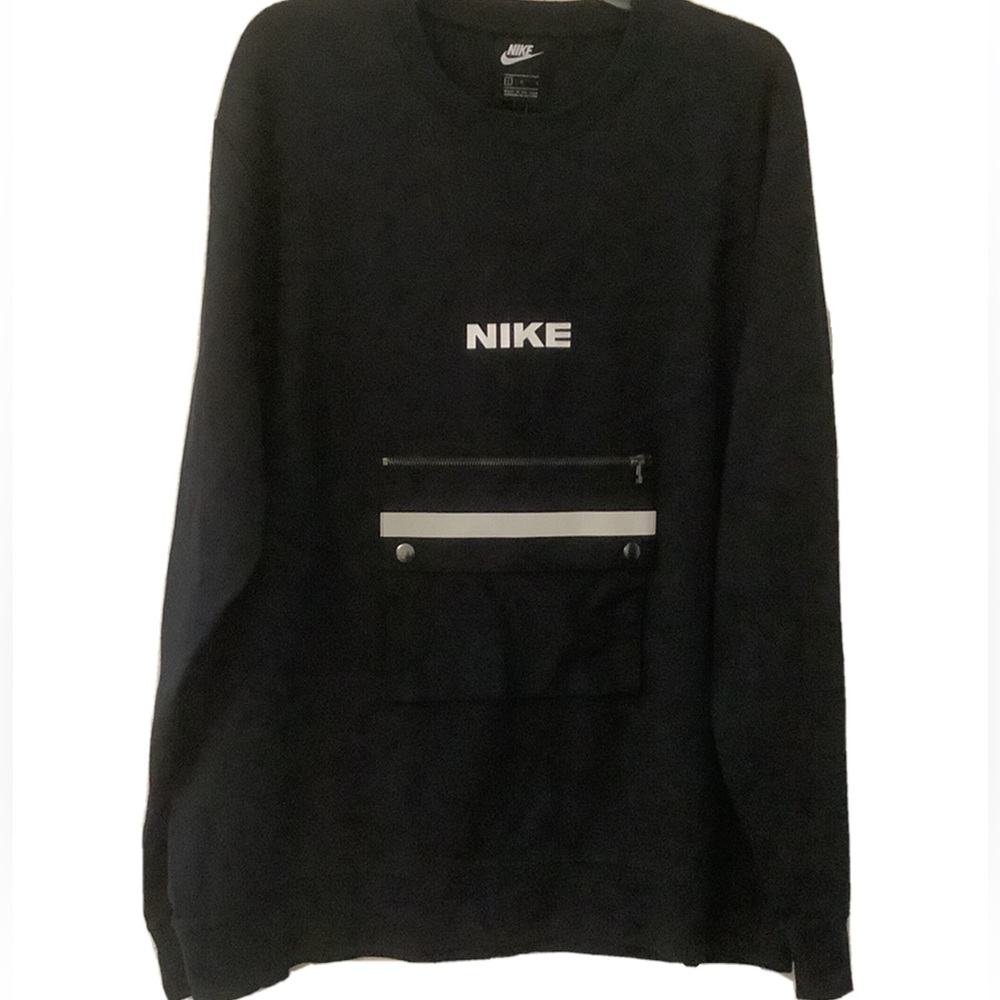 Nike Mens Crewneck Sweatshirt Pullover, Sz Large Reflective, pockets, DA0069-010